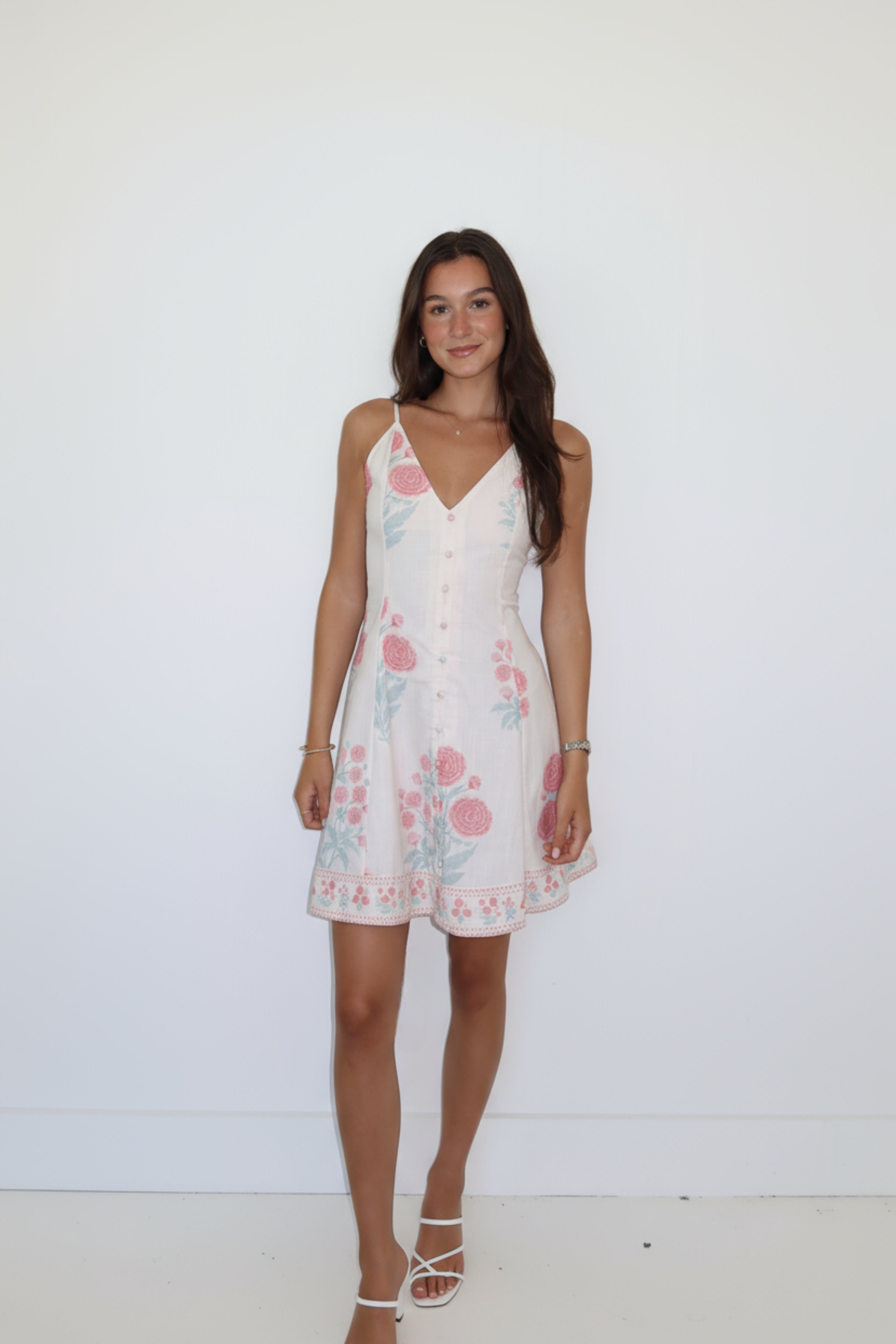 Edie Mini Dress in Blush Bloom