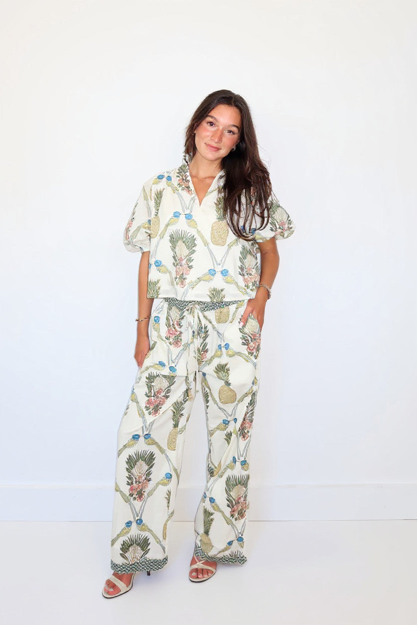Charli Top in Royal Tropic