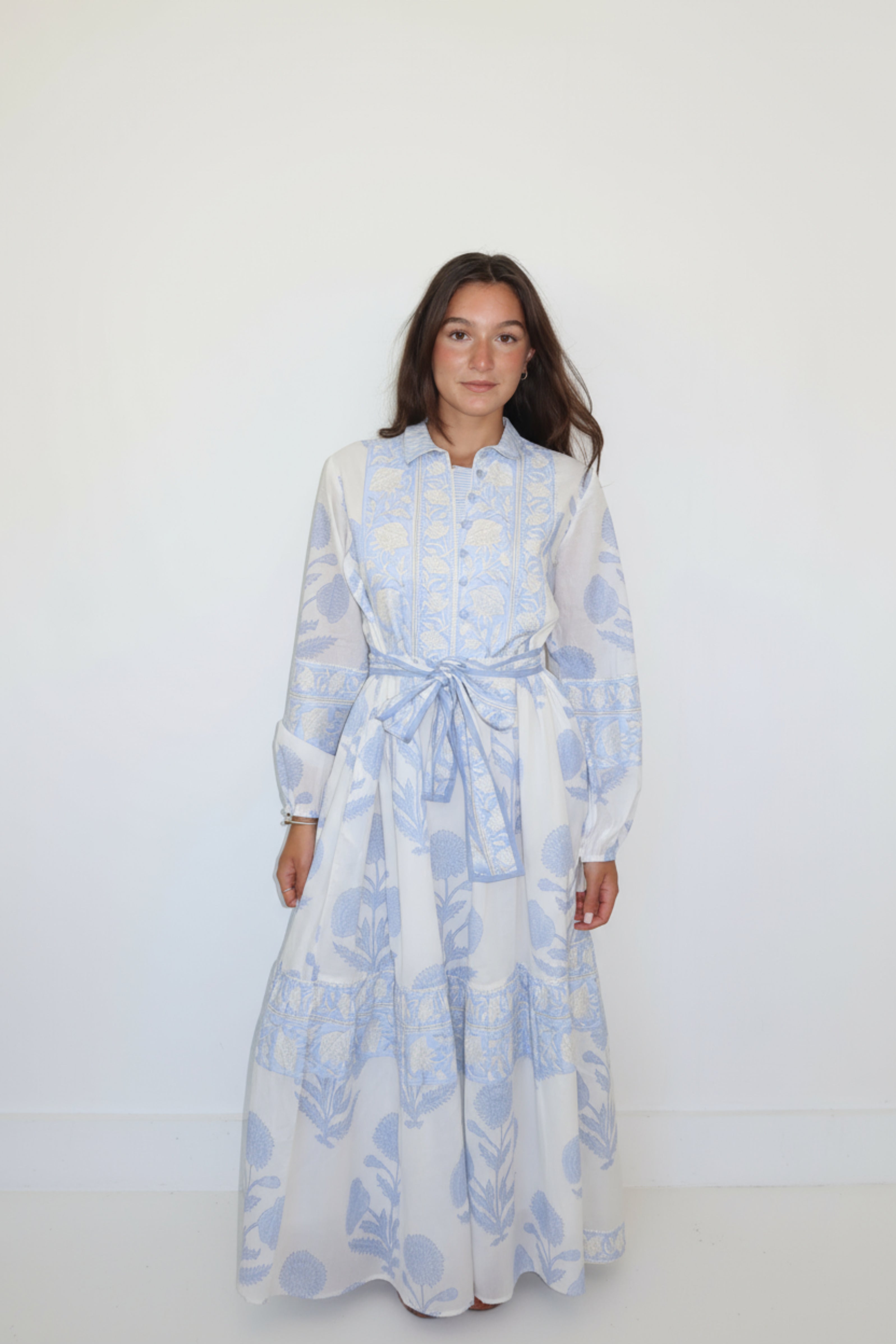 Presley Dress in Buta Blue
