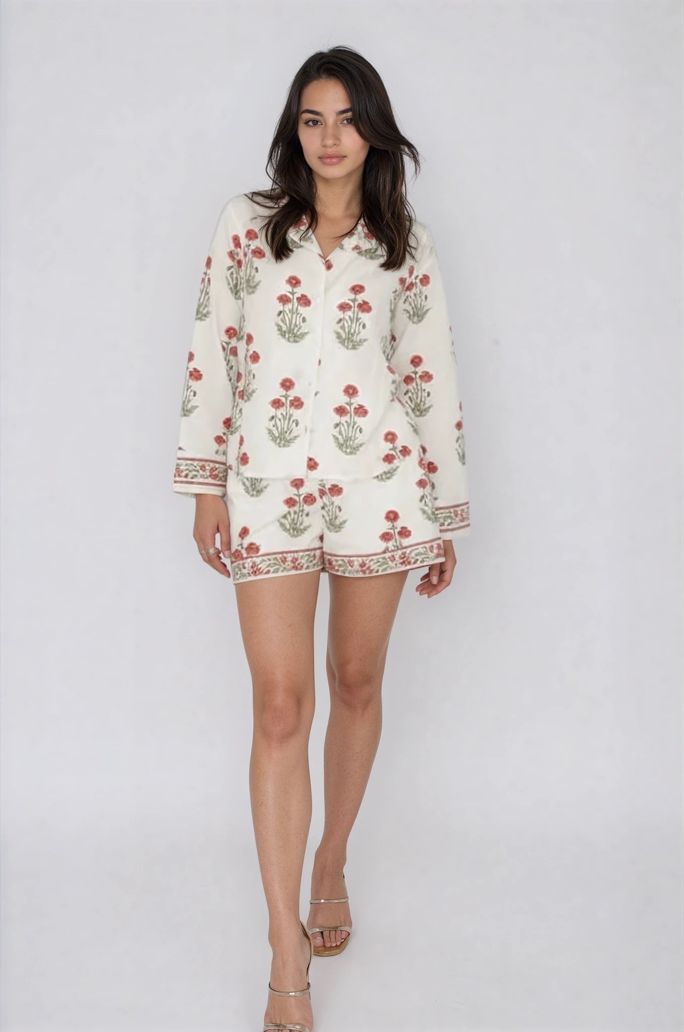 Stella Short in Red Bloom