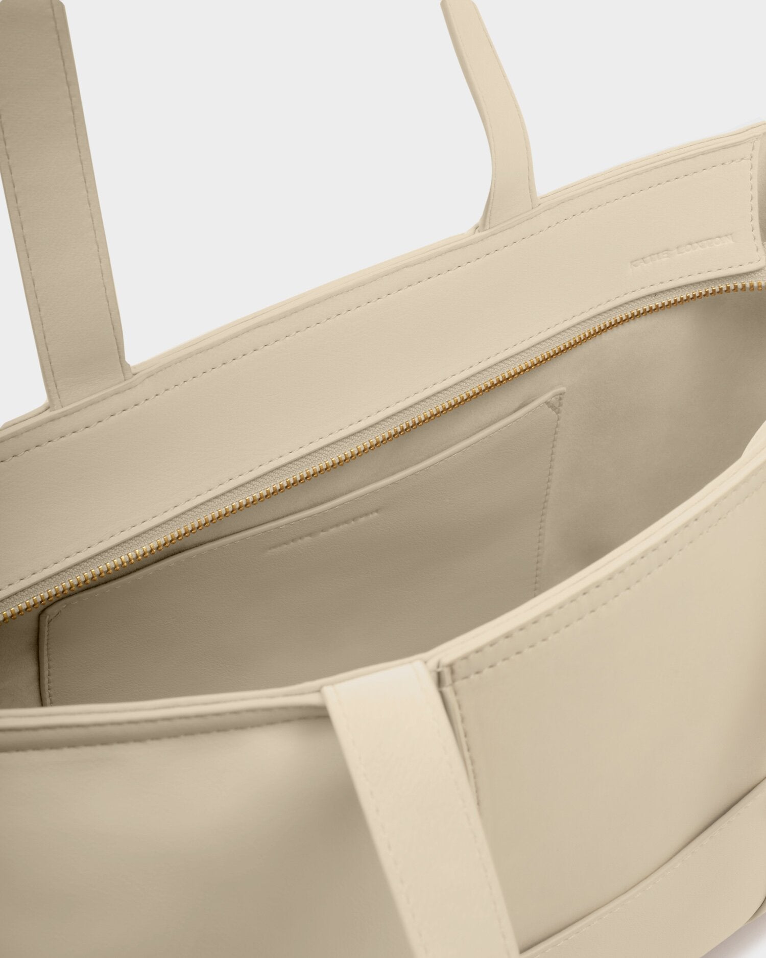 Taya Woven Suedette Tote Bag - Off White