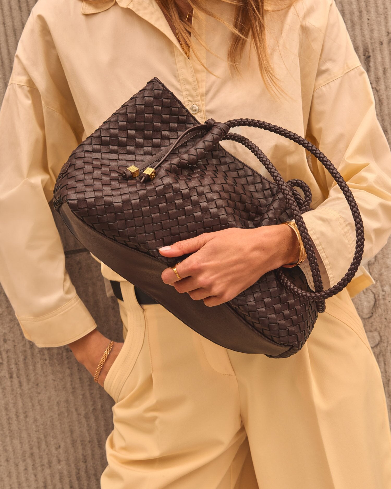 Nova Shoulder Tote Bag Small - Chocolate