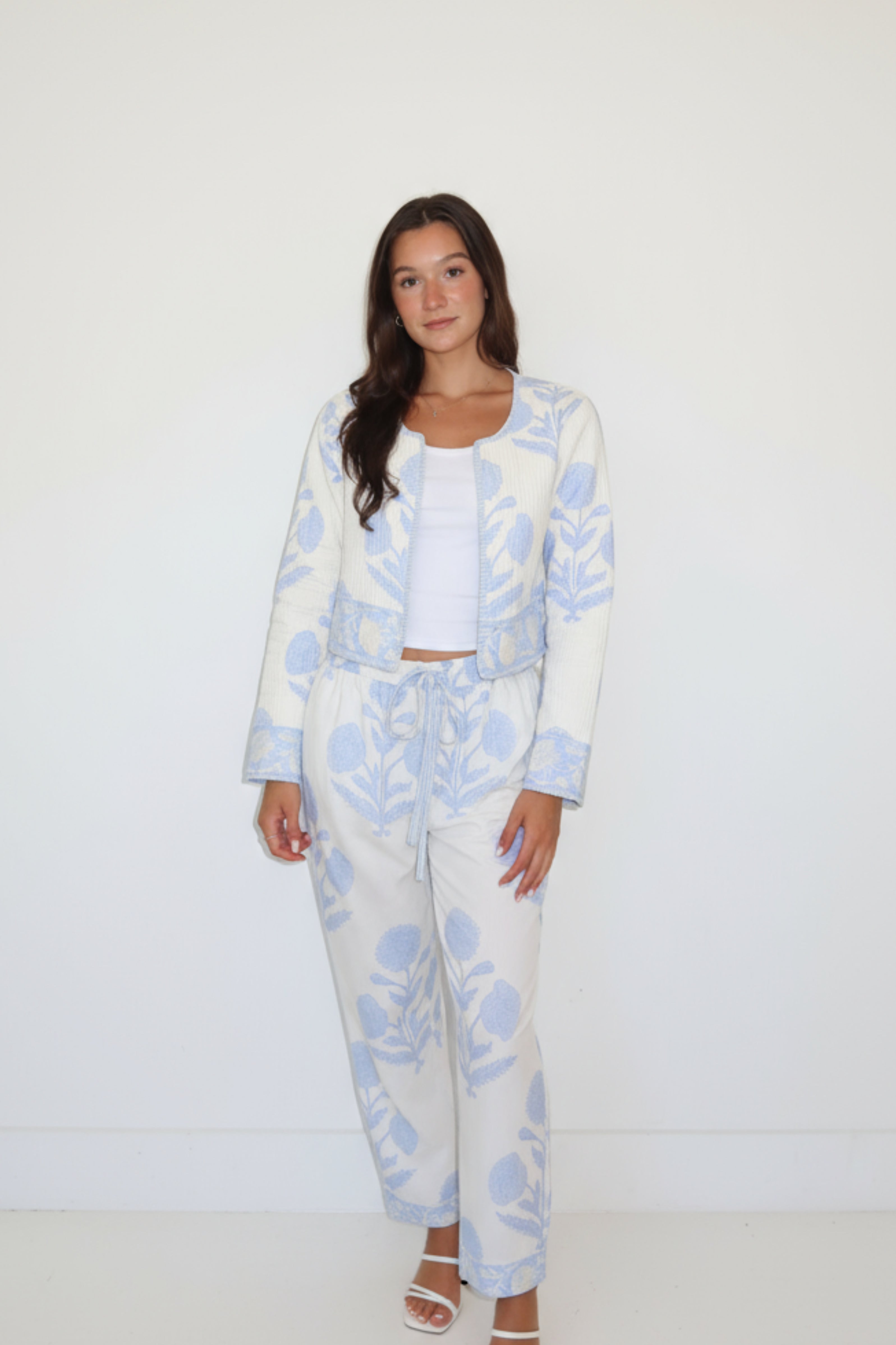 Elton Jacket in Buta Blue