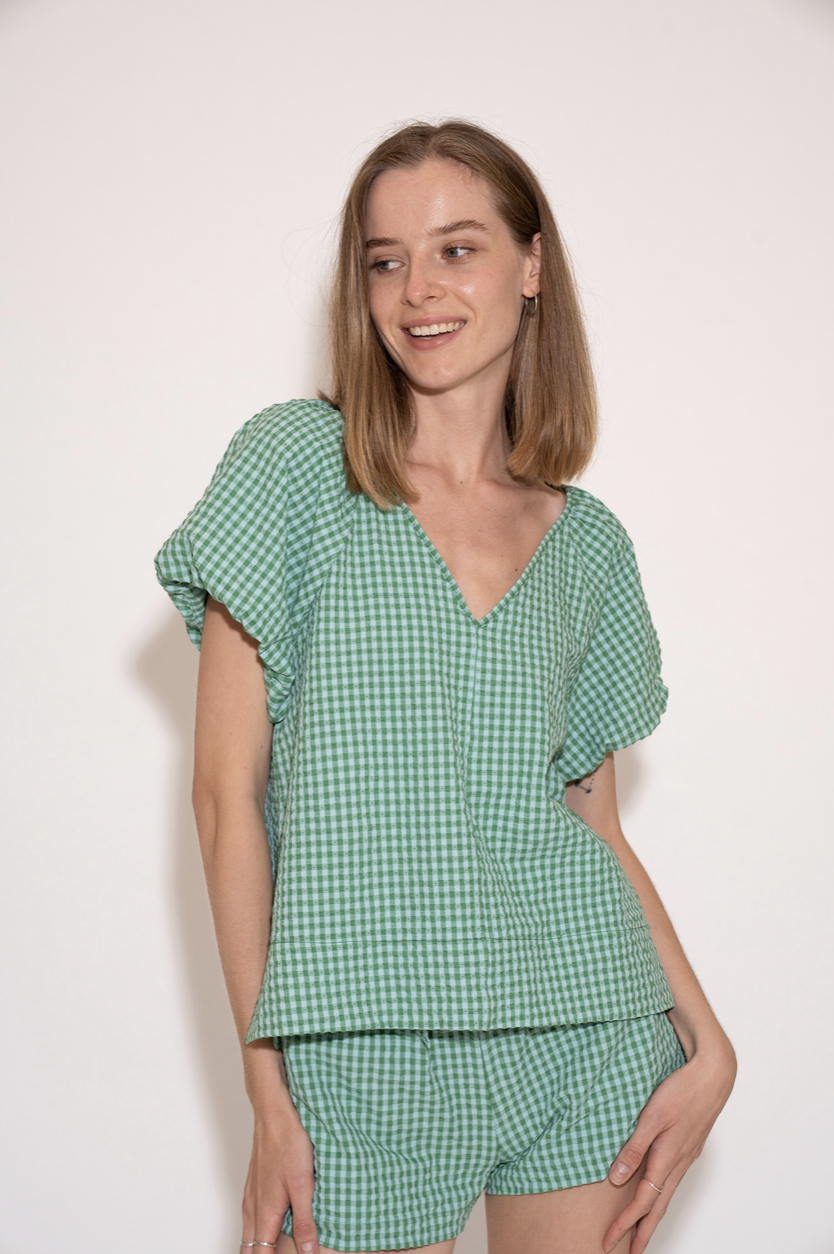 Donna Gingham Top