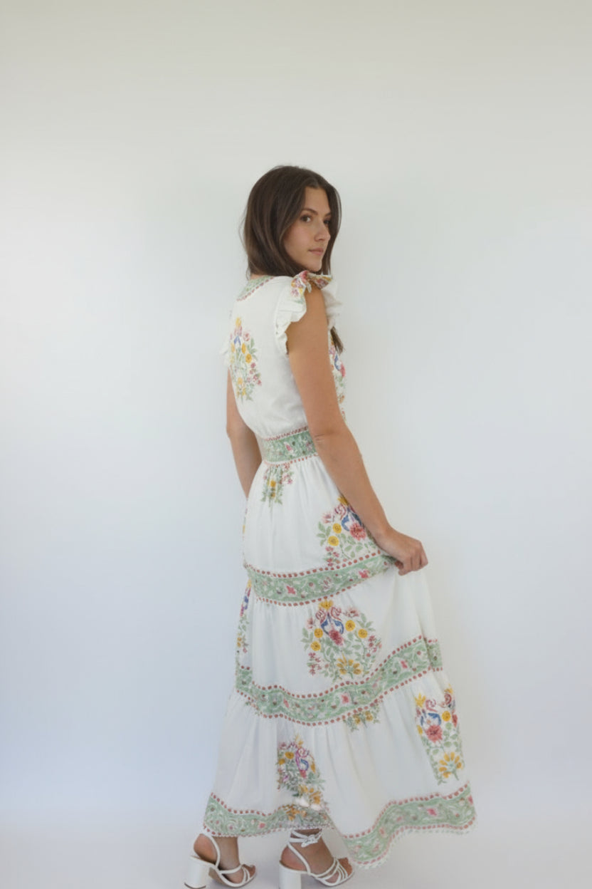 Percy Dress in Dune Garden