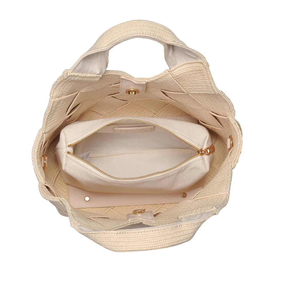 Resilience Woven Straw Tote Cream