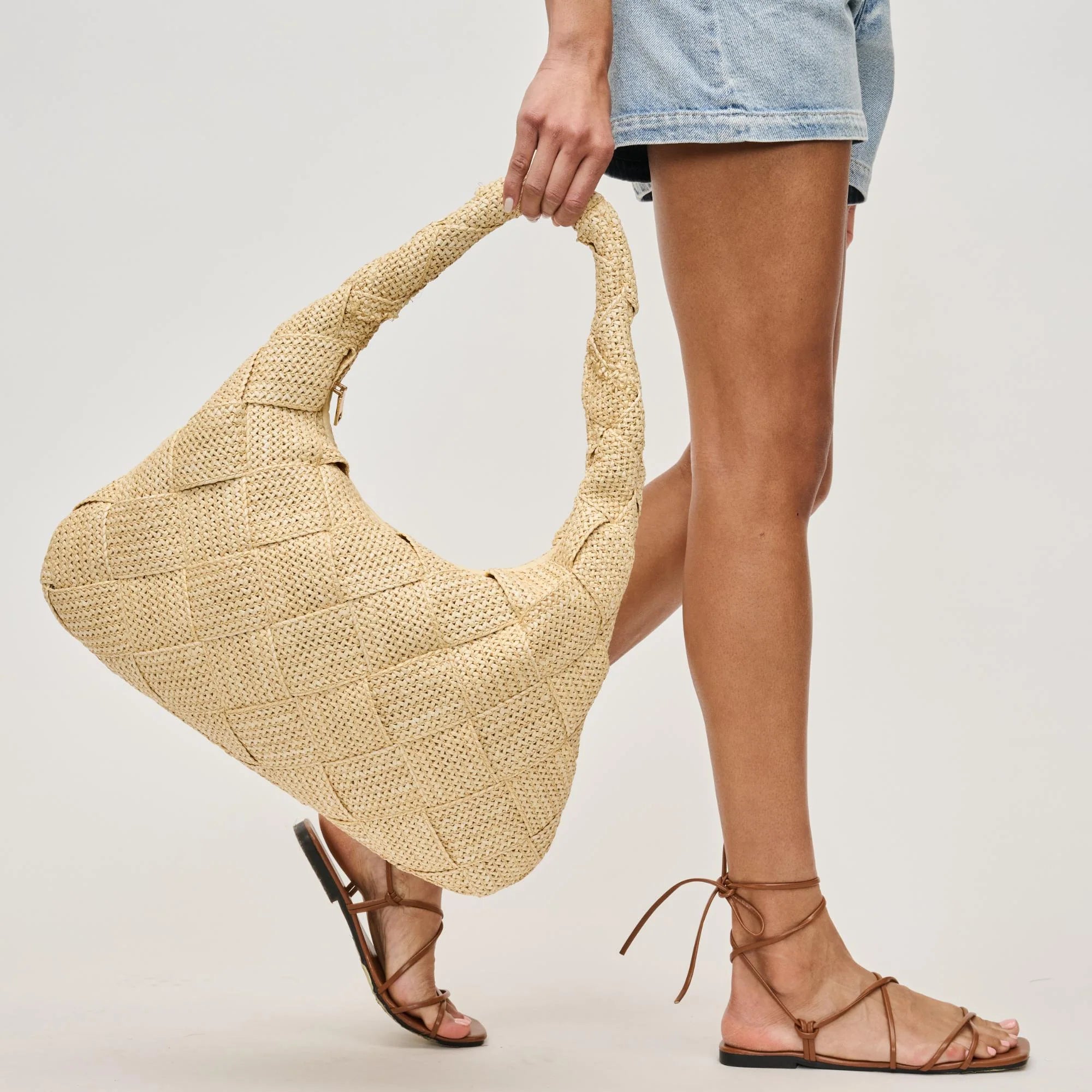 Dare to Dream Woven Hobo Cream Large