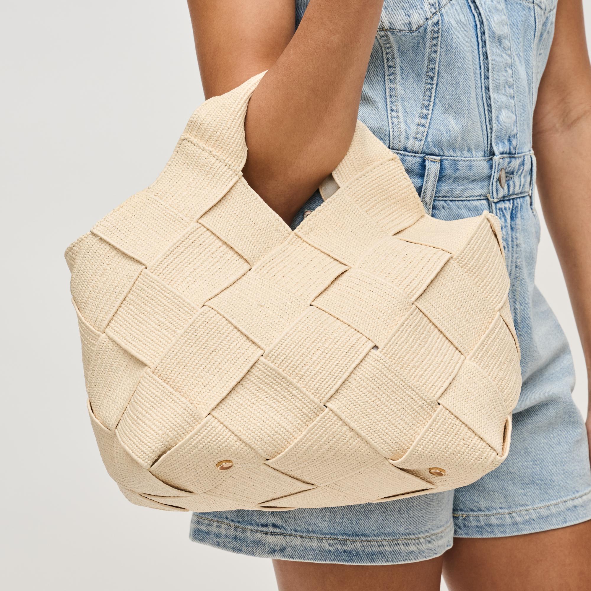 Resilience Woven Straw Tote Cream