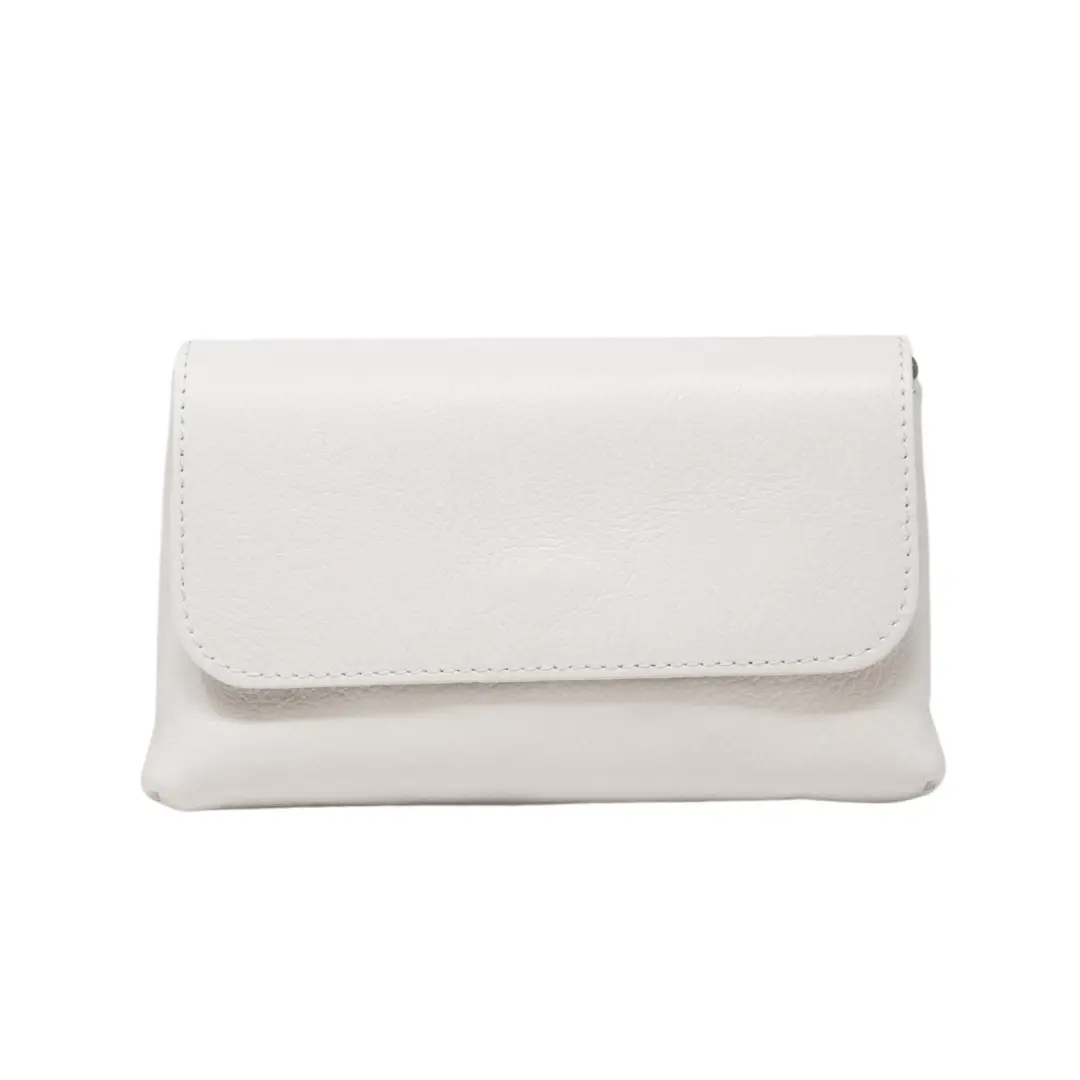 Genuine Italian Leather Crossbody Clutch