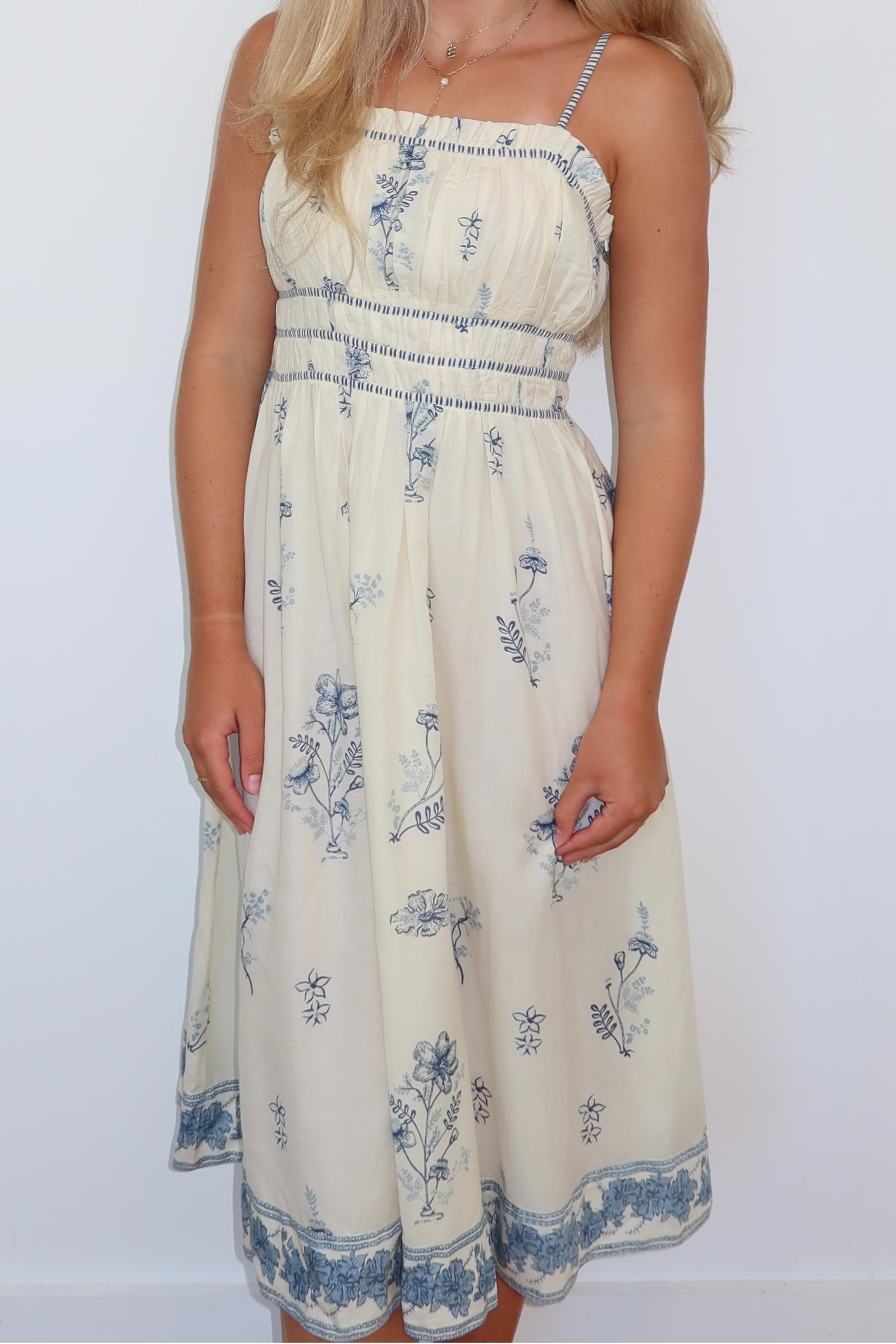 Dottie Midi Dress in Sea Spray Floral