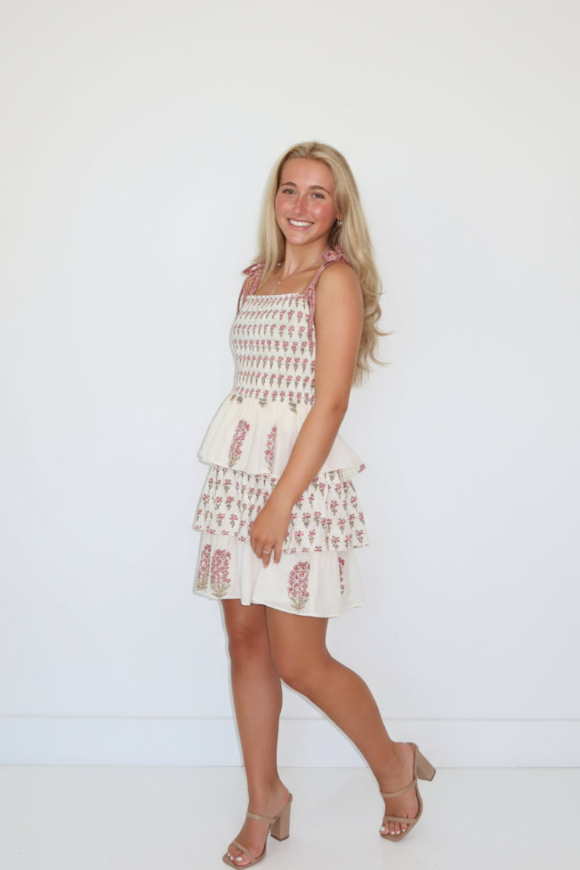 Skye Mini Dress in Rosewater