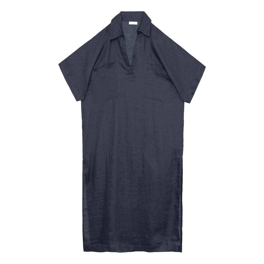 Nihi Collared Linen Maxi Dress