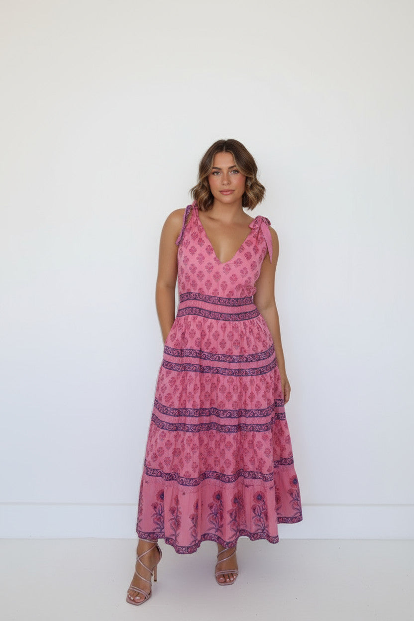 Peri Dress in Pink Sand