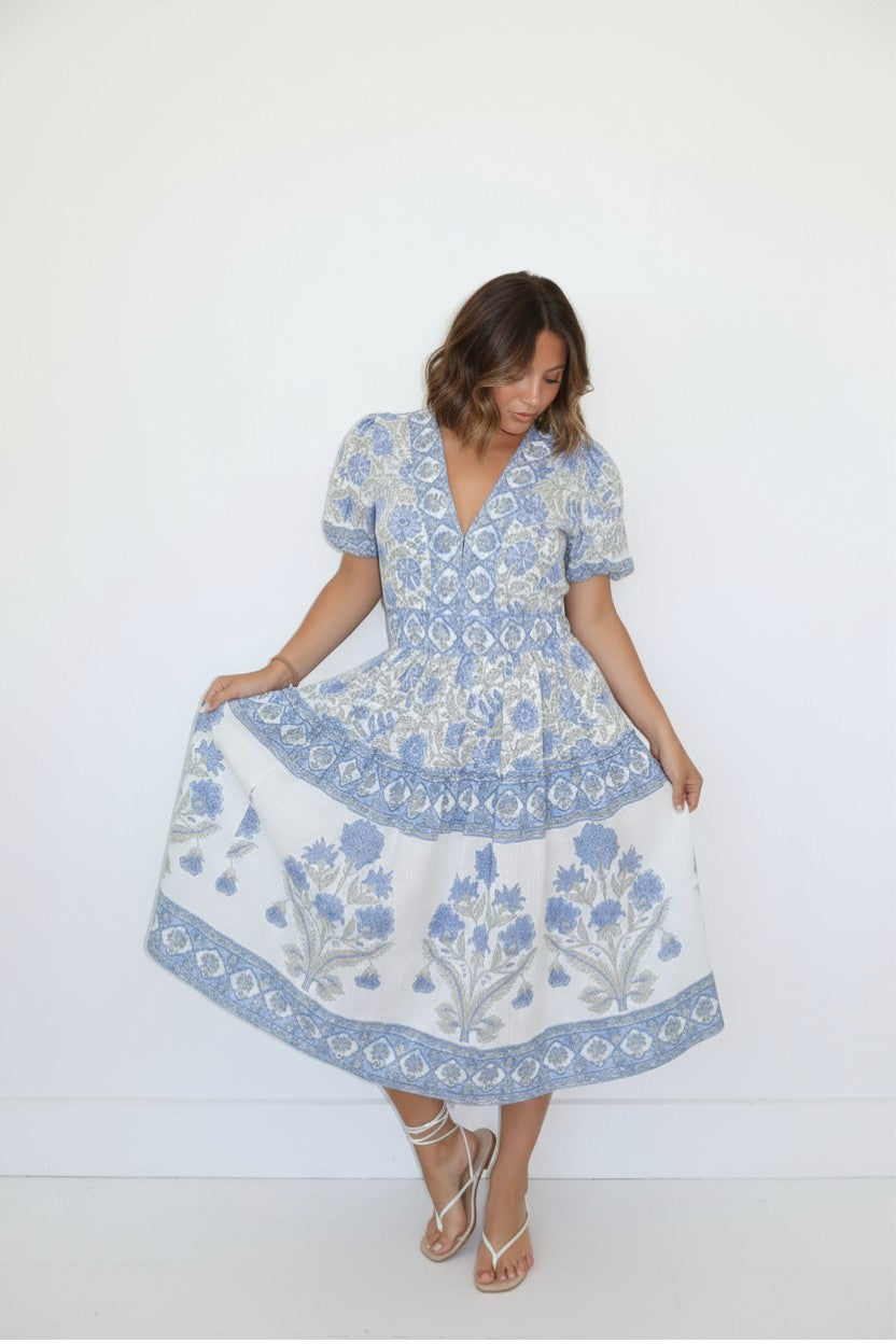 Birdy Dress in Peacock Blue