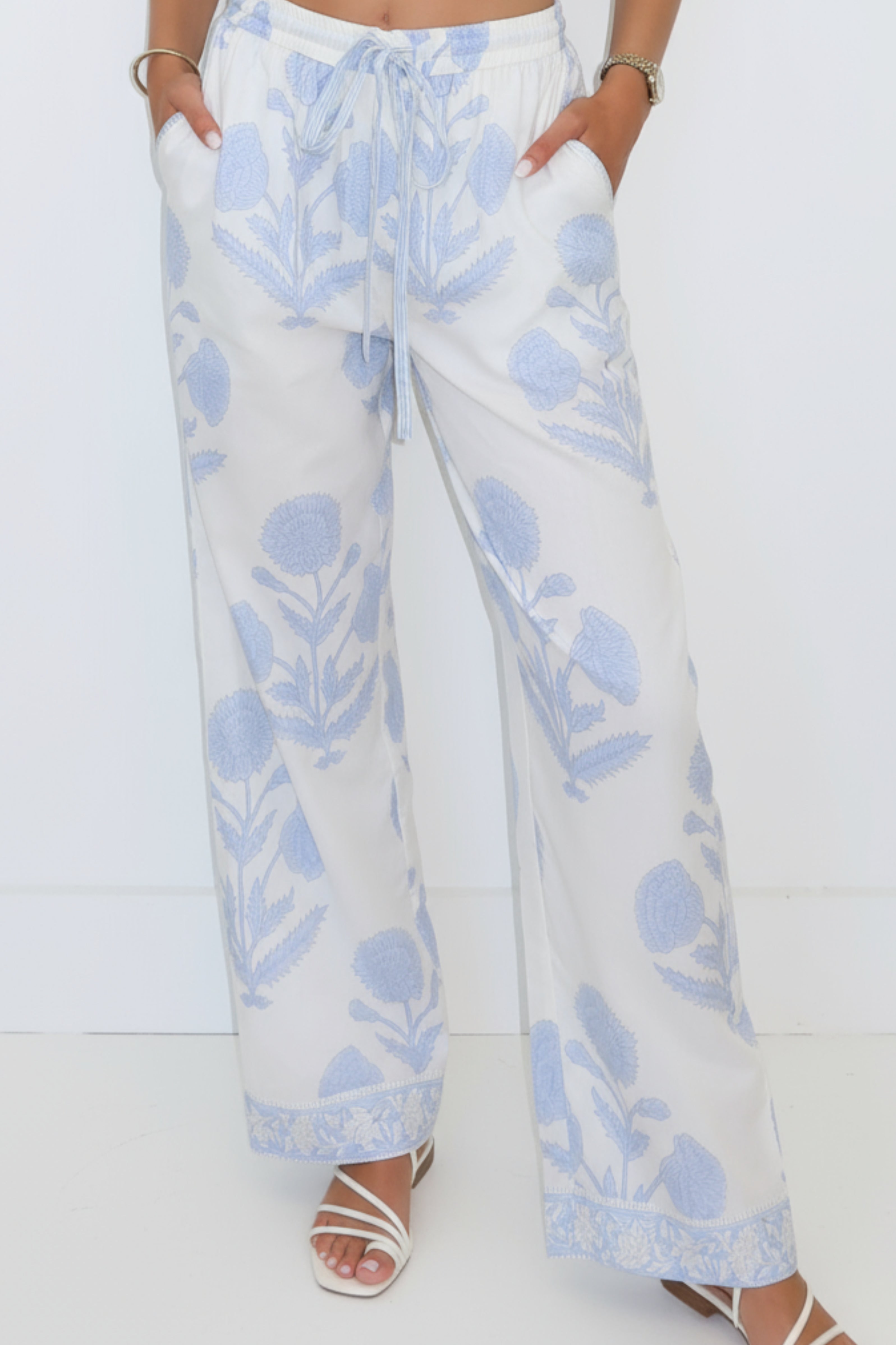 Joleen Pant in Buta Blue