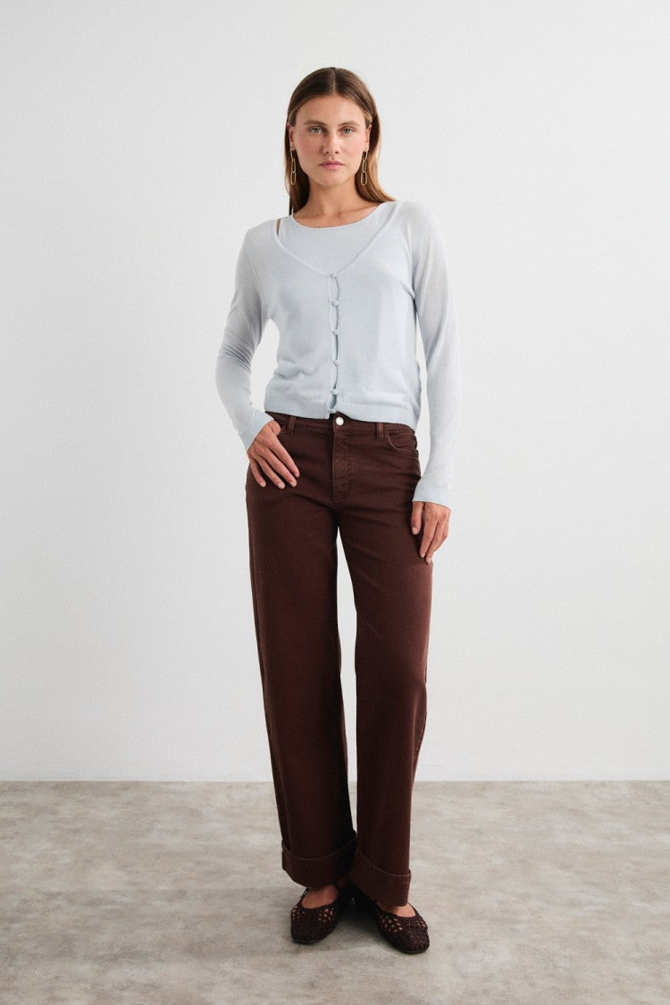 Yakira Cardigan in Sky