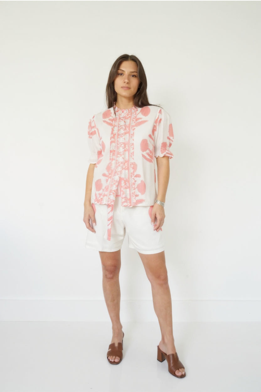 Prachi Top in Buta Pink