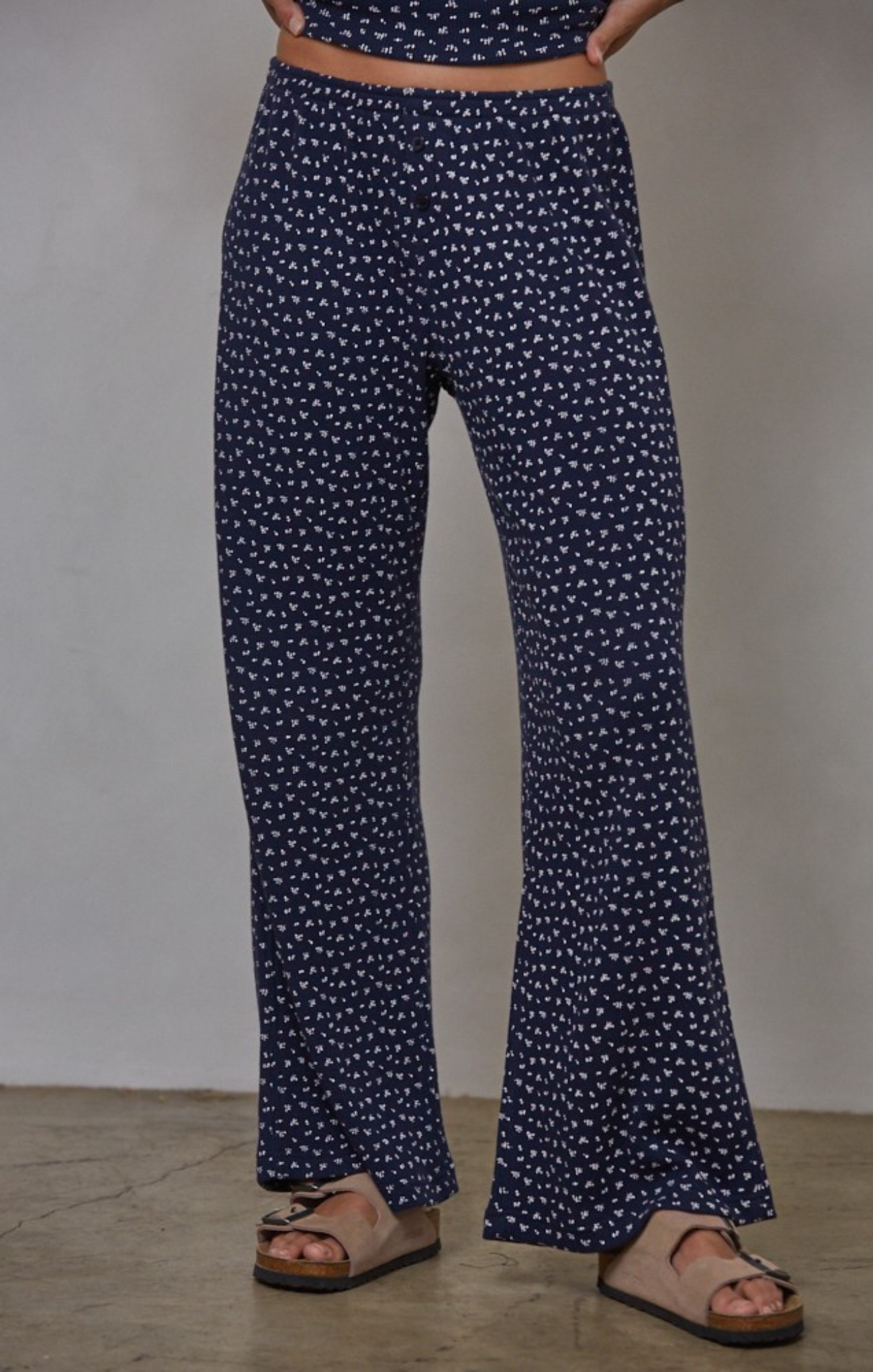 Andie Floral Waffle Pants