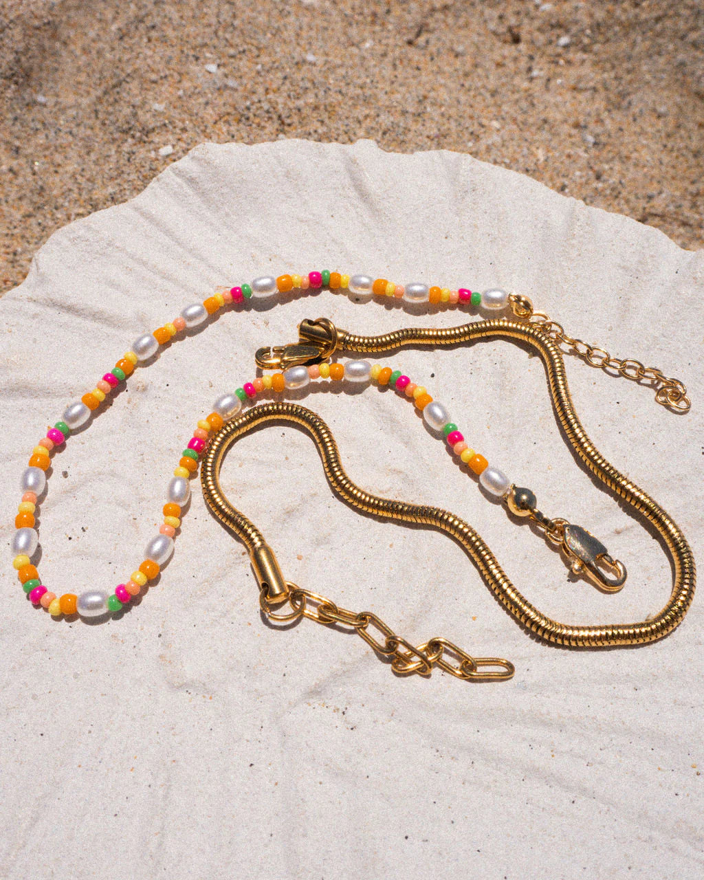 LUV AJ The Lahaina Pearl Anklet Set