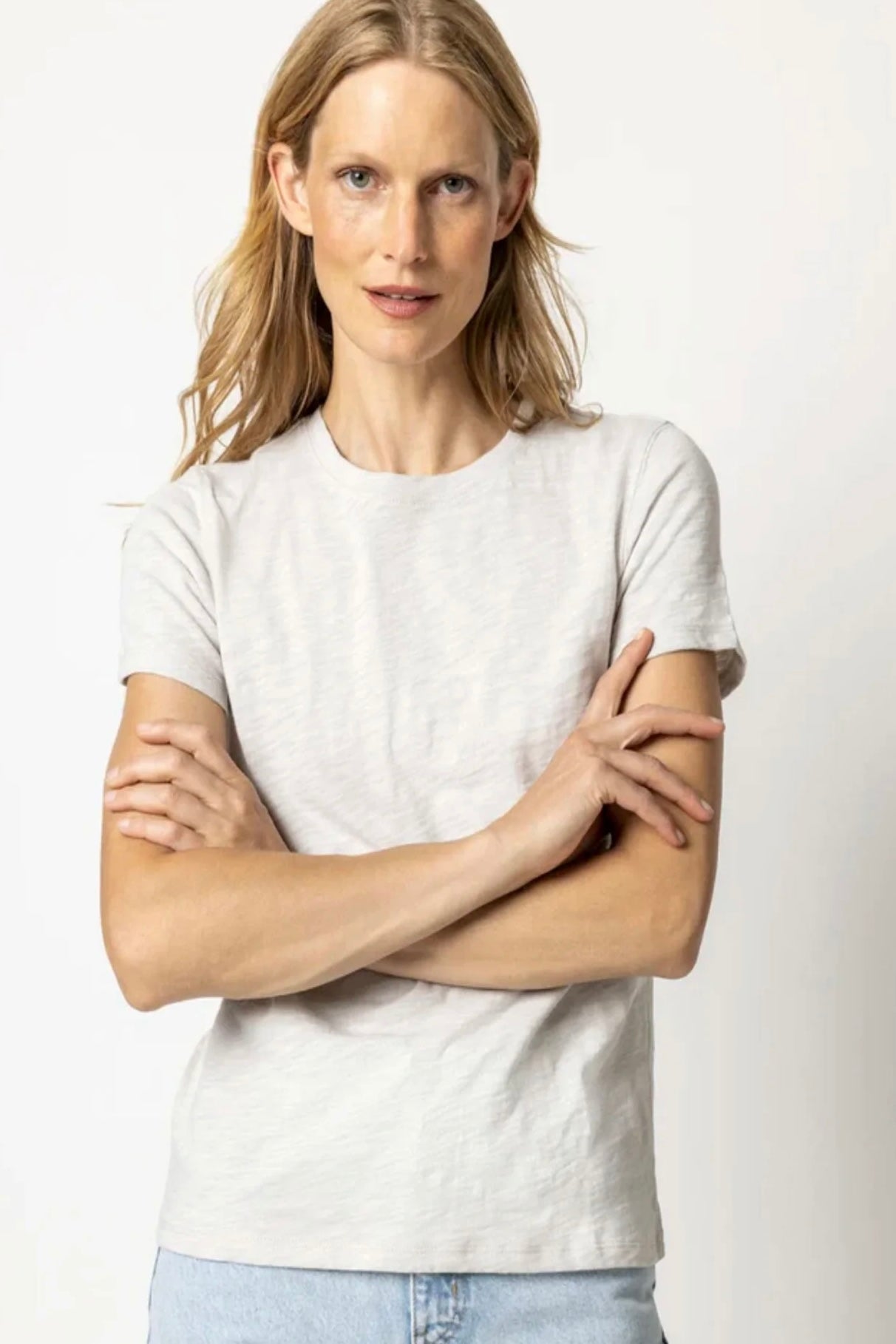 Lilla P Short Sleeve Slub Crewneck