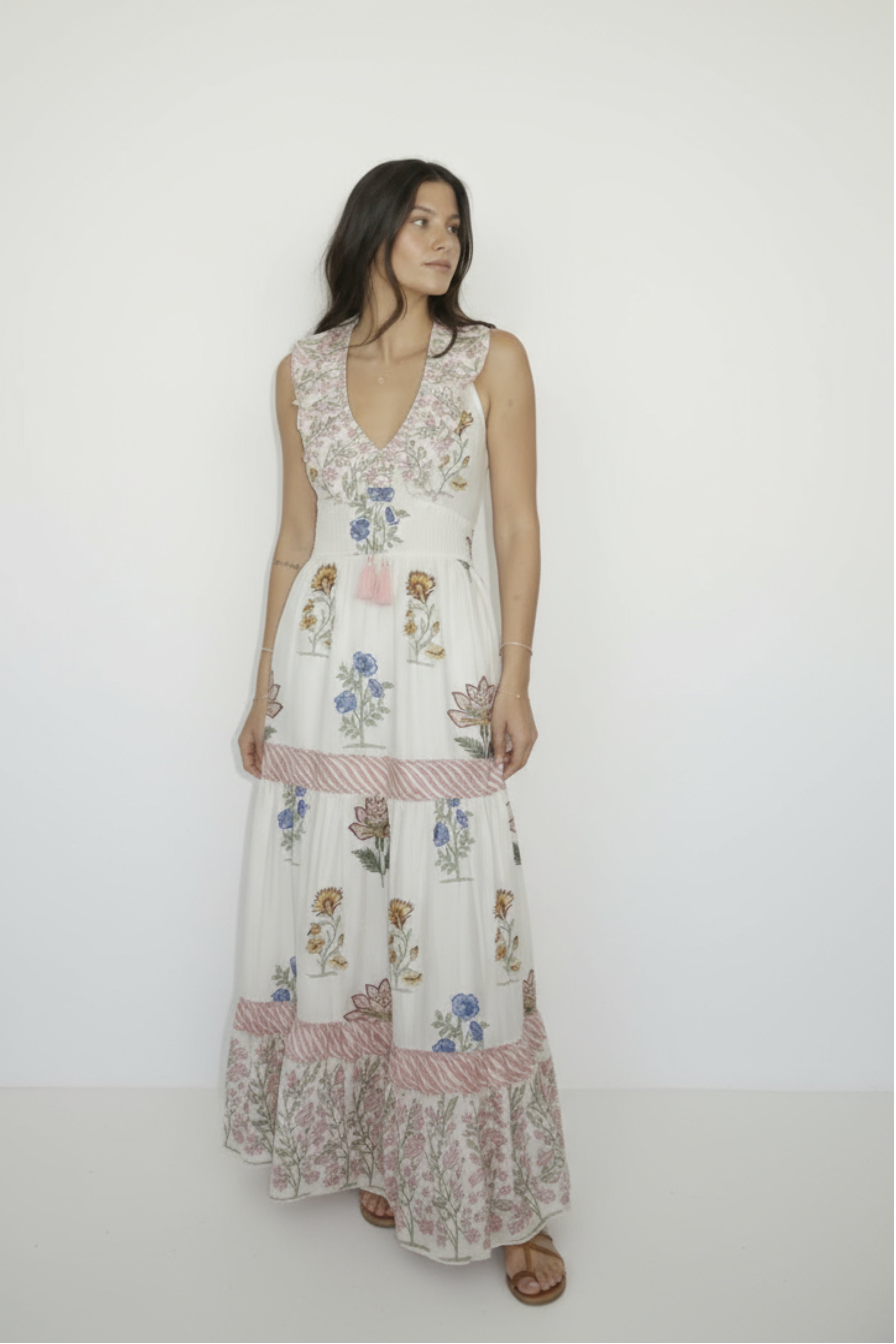 Bella Halter Maxi Dress in Wanderwild