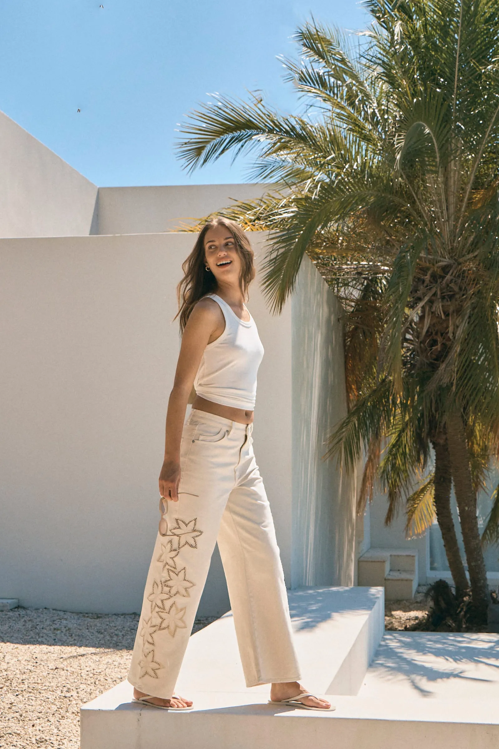 Relaxed Sailor Jean In Bloom