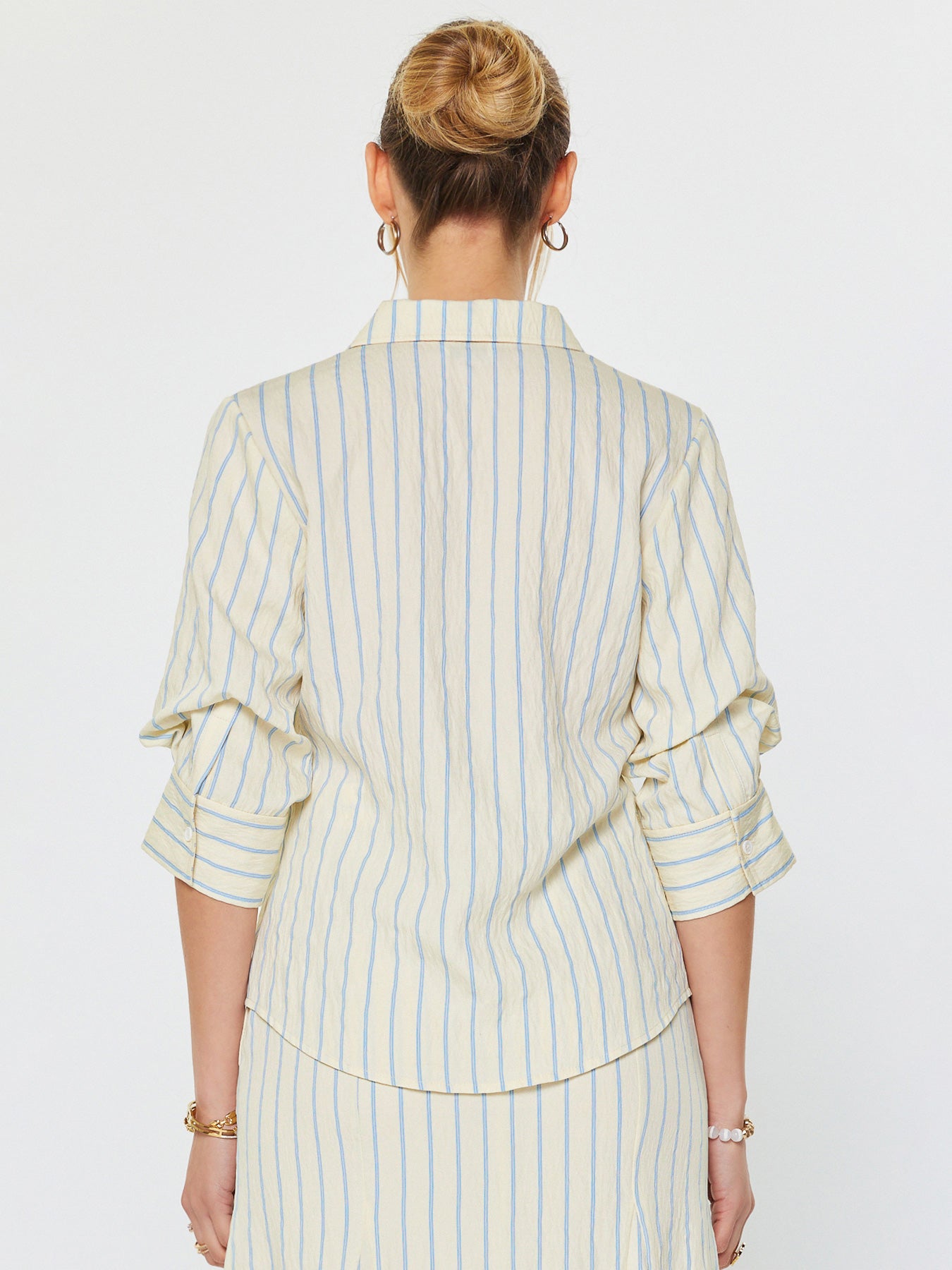 Striped Button Front Shirt