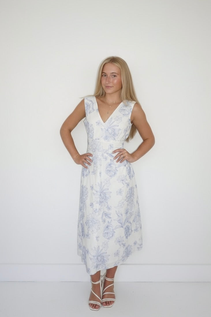 Suzan Dress in Petal Embroidery