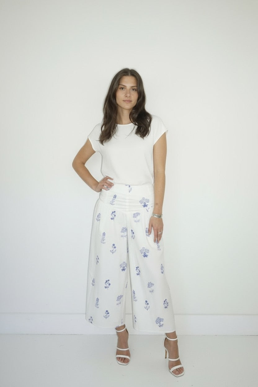 Odessa Skirt in Soft Blue Stitch