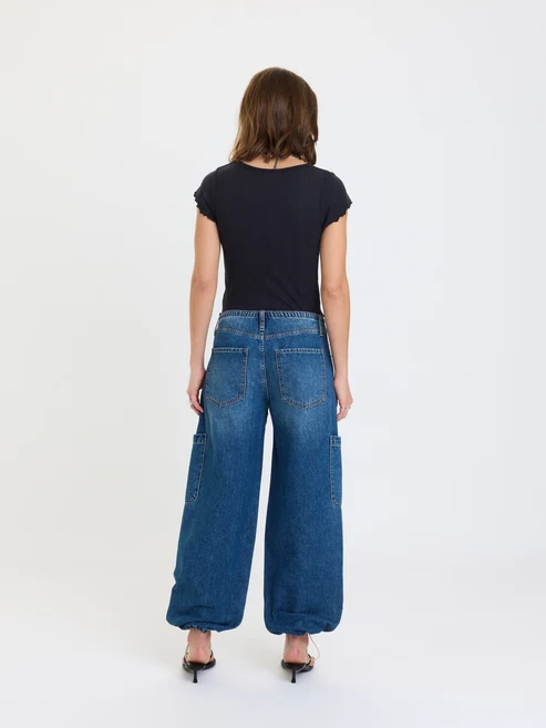 Mirage Mid Rise Cargo Harem Jean
