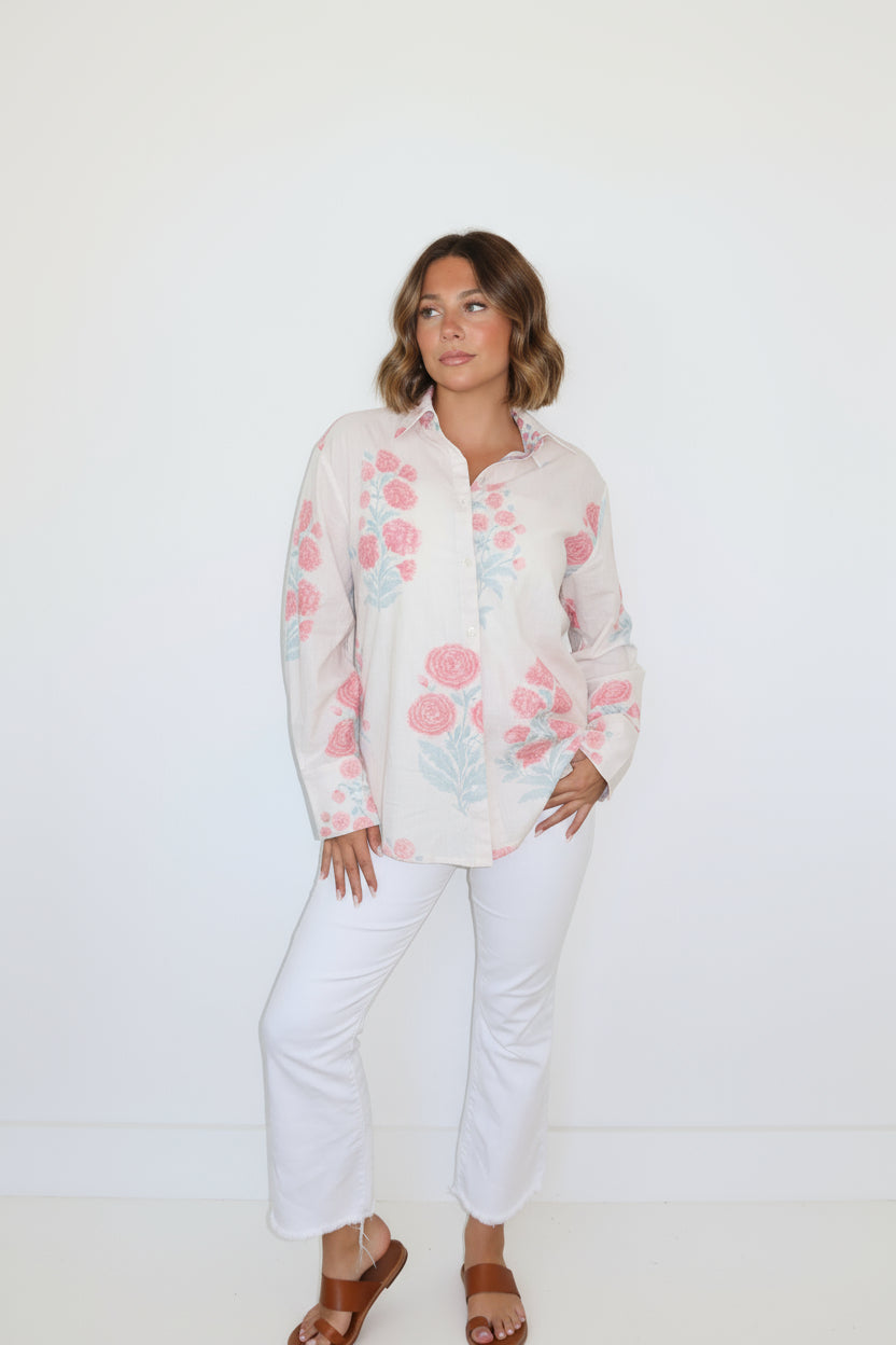 Mable Shirt in Blush Bloom