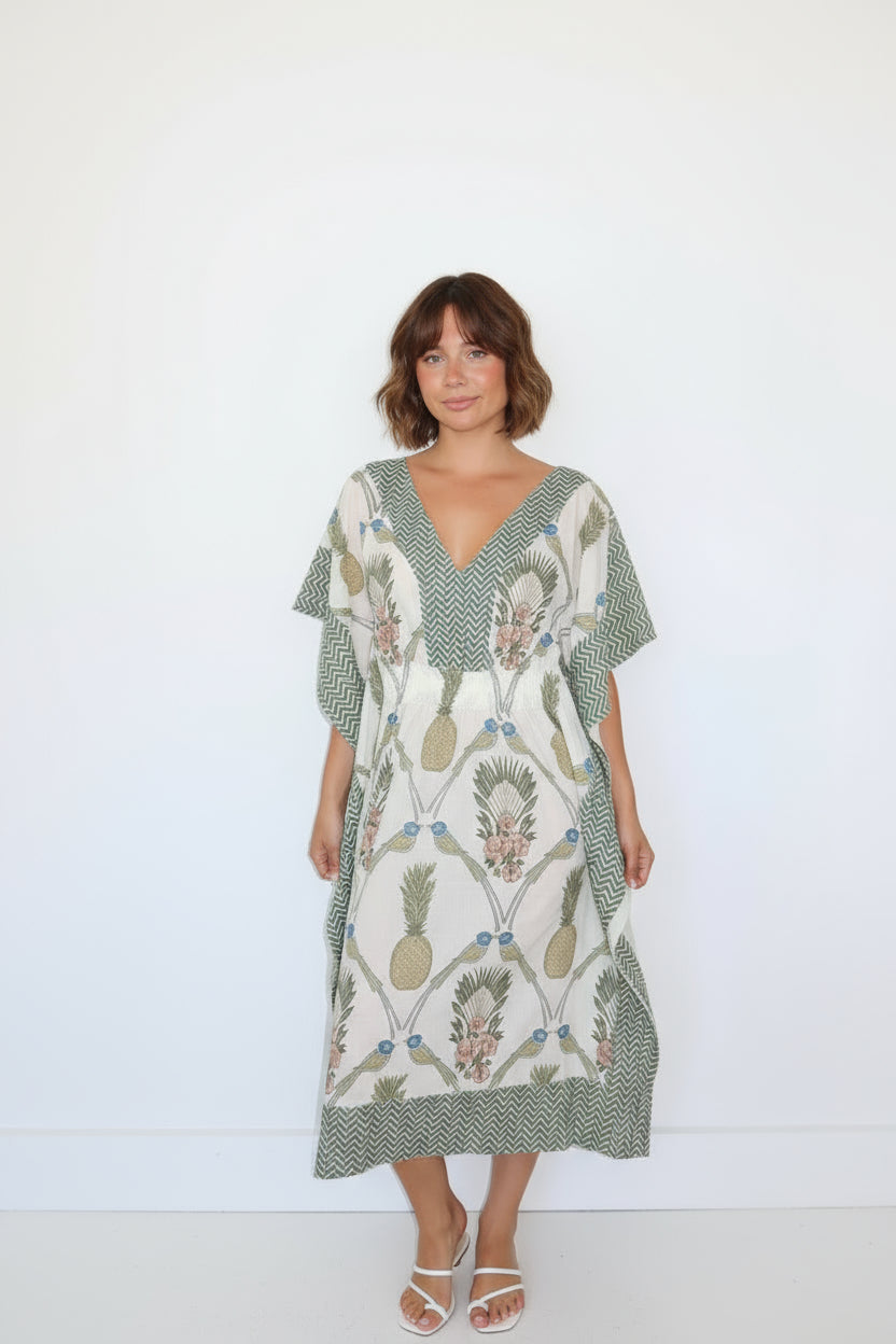 Santorini Kaftan in Royal Tropic
