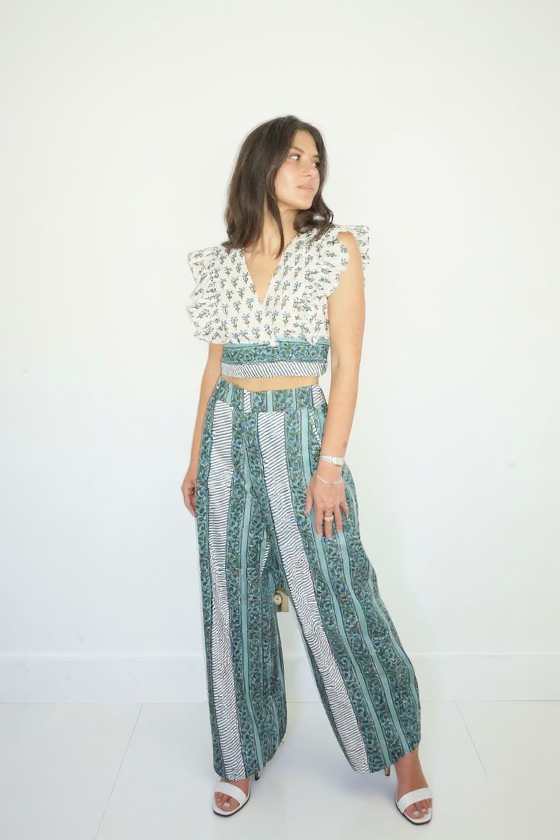 Edison Pant in Mystic Blue Stripe