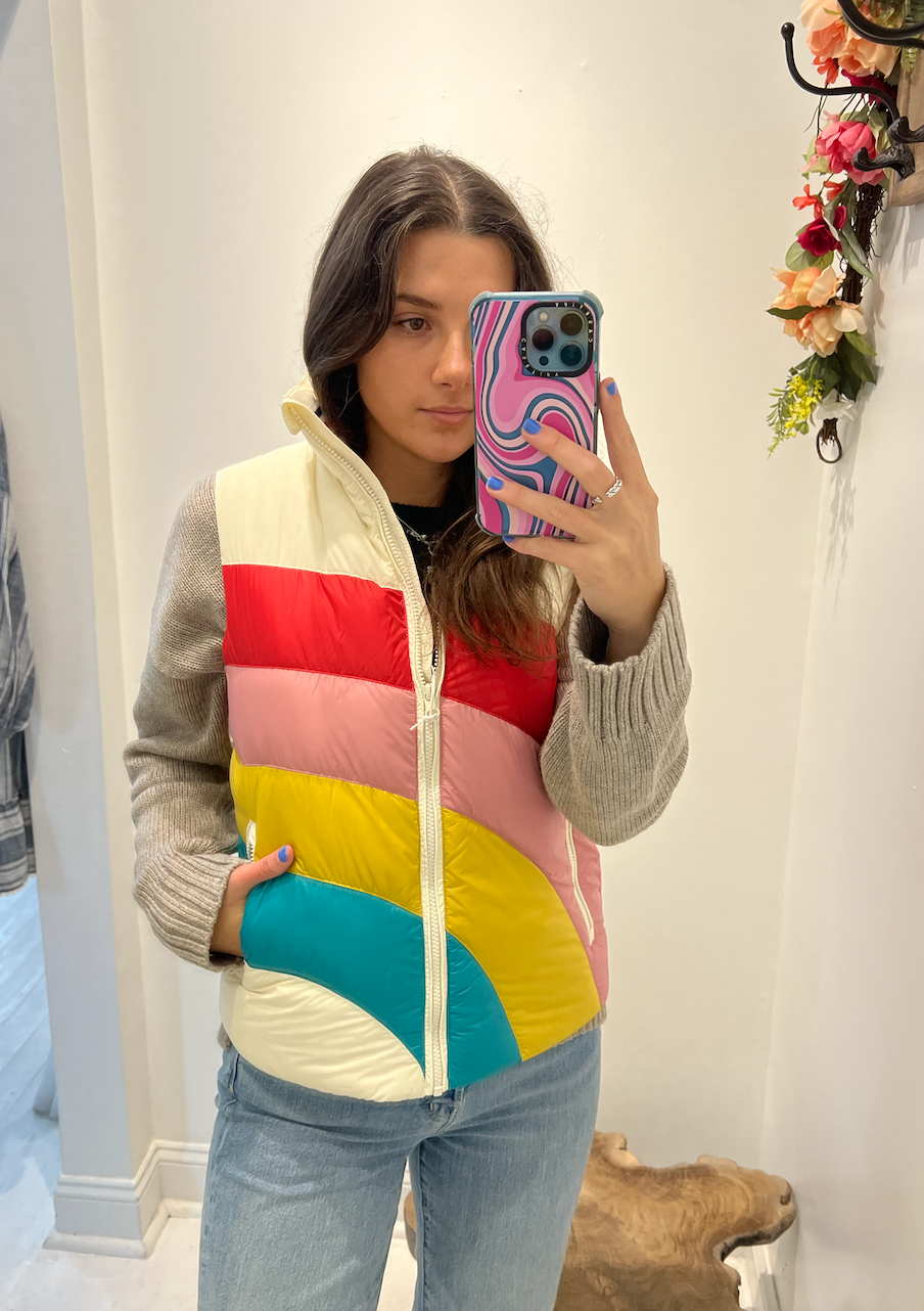 Rainbow 2025 puffer vest